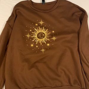 Brown sun crewneck